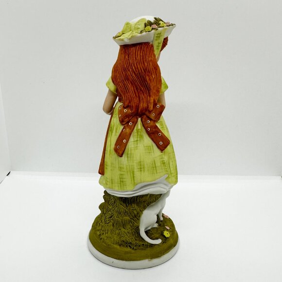 SOLD Vtg 70's Holly Hobbie Country Prairie Girl Cat Redhead Flowers Cottagecore - Picture 4 of 7